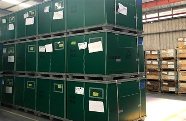 运达物流选购九通智能生产的围板箱