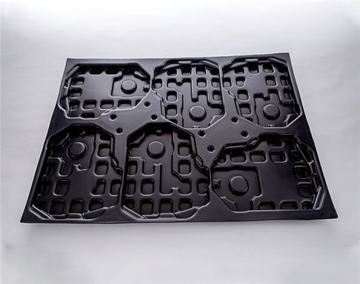 HDPE运输加自动抓取托盘汽车金属配件厚片吸塑盘仪器内衬塑胶托盘