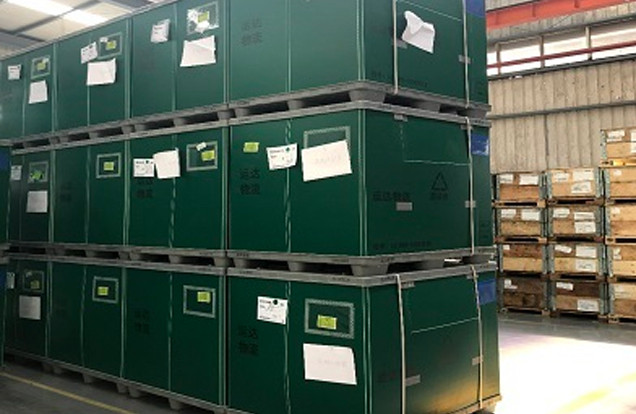 运达物流选购九通智能生产的围板箱