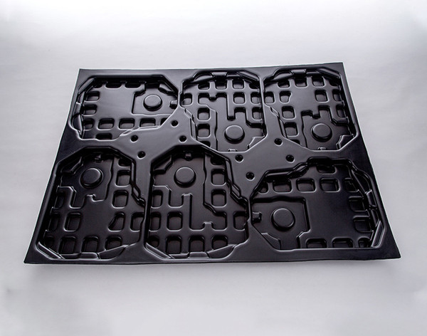 HDPE运输加自动抓取托盘汽车金属配件厚片吸塑盘仪器内衬塑胶托盘