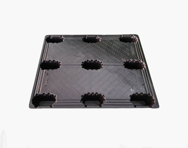 九角叉车吸塑托盘仓储物流货运平板四面进叉塑胶托盘